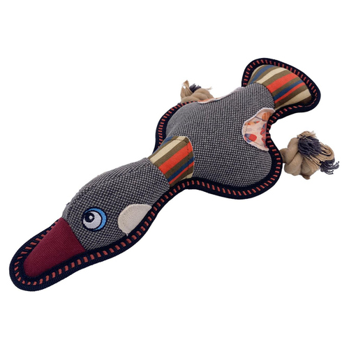 Duvo+ Hundespielzeug Canvas Ente grau