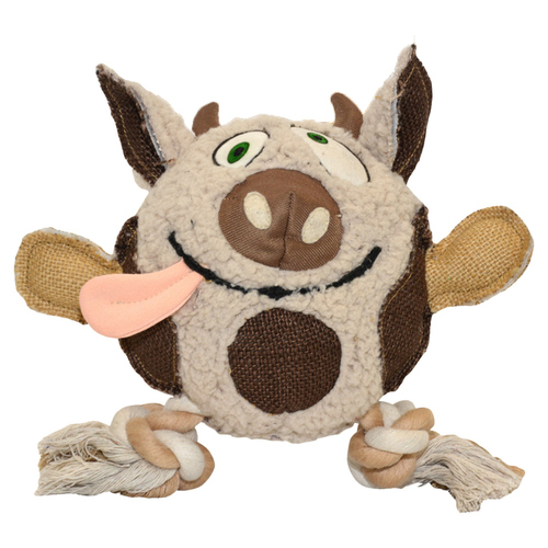 Duvo+ Hundespielzeug Canvas Plüsch Kuh