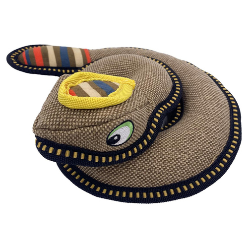 Duvo+ Hundespielzeug Canvas Schlange braun