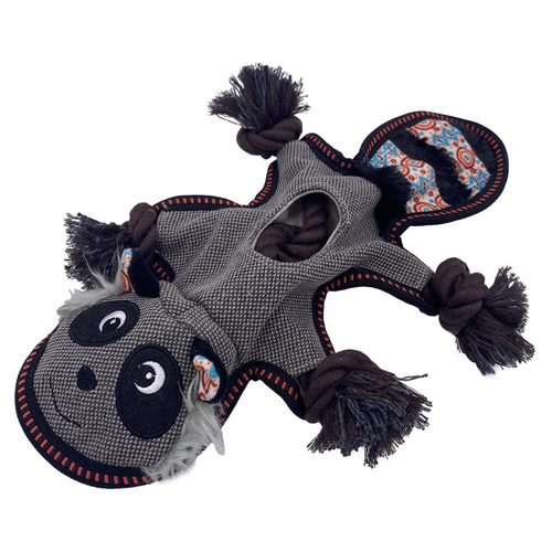 Duvo+ Hundespielzeug Canvas Waschbär grau