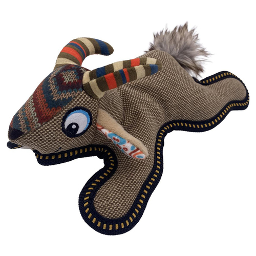 Duvo+ Hundespielzeug Canvas Ziege braun