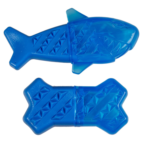 Duvo+ Hundespielzeug Chilly erfrischendes Kauspielzeug Hai/Knochen