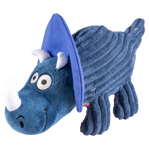 Duvo+ Hundespielzeug Dino Triceratops blau