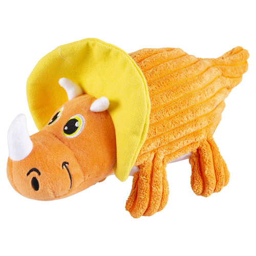 Duvo+ Hundespielzeug Dino Triceratops orange