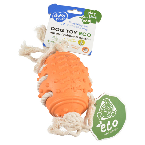 weitere Abbildung Duvo+ Hundespielzeug Eco Gummi Rugbyball Bambus/Reis + Baumwolle