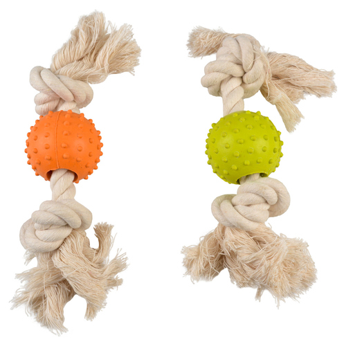 Duvo+ Hundespielzeug Eco Gummiball Bambus/Reis + Baumwolle
