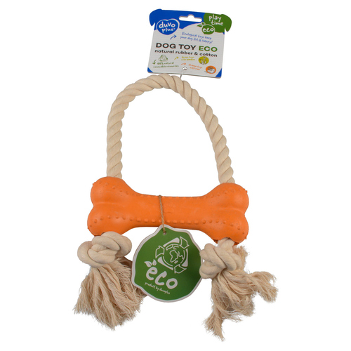 weitere Abbildung Duvo+ Hundespielzeug Eco Gummiknochen Bambus/Reis + Baumwolle