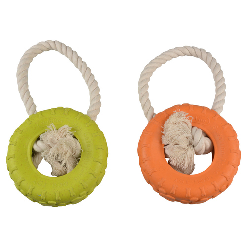 Duvo+ Hundespielzeug Eco Gummireifen Bambus/Reis + Baumwolle