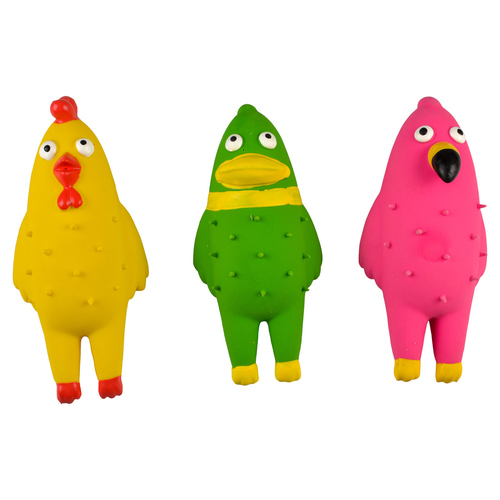 Duvo+ Hundespielzeug Flamingo/Huhn/Ente Latex stehend