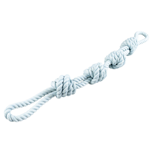 Duvo+ Hundespielzeug Flossy Doppelseil mit 4 Knoten blau