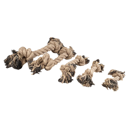 Duvo+ Hundespielzeug Flossy Seil mit 2 Knoten braun, Größe: S