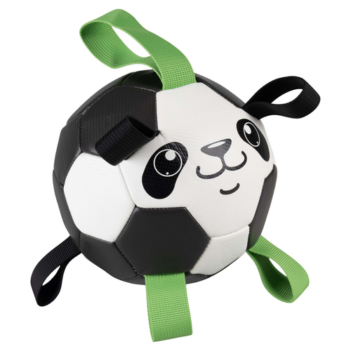 Duvo+ Hundespielzeug Fußball Panda mit Pumpe schwarz/weiß, Maße: 15 cm
