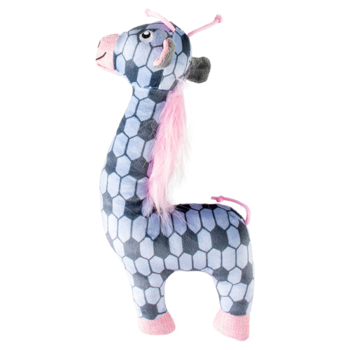 Duvo+ Hundespielzeug Giraffe Retro aus Plüsch blau, Maße: 32 x 14 x 5,5 cm