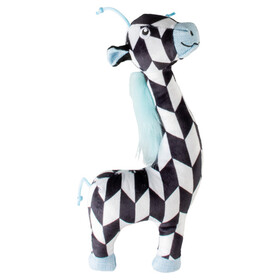 Abbildung Duvo+ Hundespielzeug Giraffe Retro aus Plsch schwarz/wei