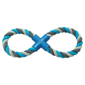 Abbildung Duvo+ Hundespielzeug Knot Baumwolle 8- Ziegenring grau/blau