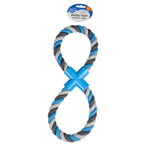weitere Abbildung Duvo+ Hundespielzeug Knot Baumwolle 8- Ziegenring grau/blau