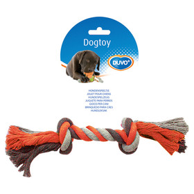 Abbildung Duvo+ Hundespielzeug Knot Baumwolle grau/orange