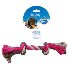 Abbildung Duvo+ Hundespielzeug Knot Baumwolle grau/rosa