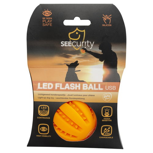 weitere Abbildung Duvo+ Hundespielzeug LED Flash Ball USB orange