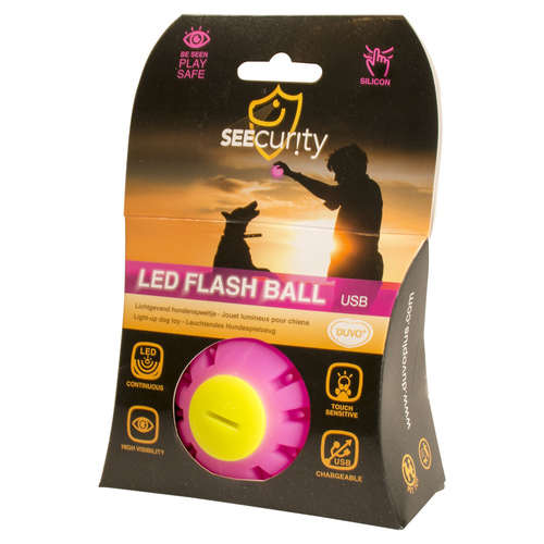 weitere Abbildung Duvo+ Hundespielzeug LED Flash Ball fuchsie