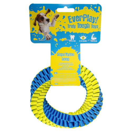 weitere Abbildung Duvo+ Hundespielzeug Nylon Hoop blau/gelb