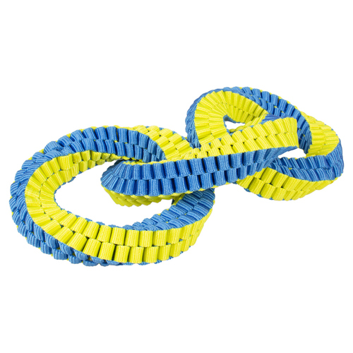 Duvo+ Hundespielzeug Nylon Triple Hoop blau/gelb