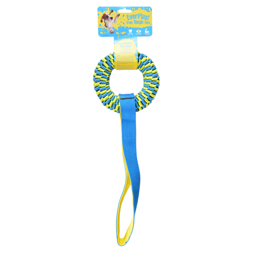 weitere Abbildung Duvo+ Hundespielzeug Nylon Tug Hoop blau/gelb