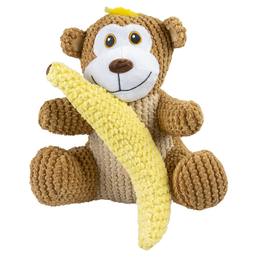 Duvo+ Hundespielzeug Plüsch Affe mit Banane gelb/braun