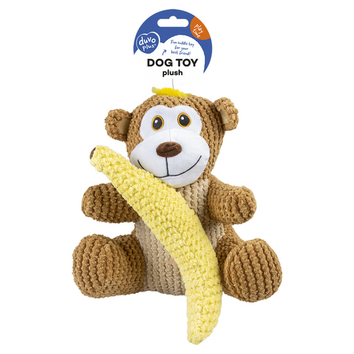 weitere Abbildung Duvo+ Hundespielzeug Plsch Affe mit Banane gelb/braun