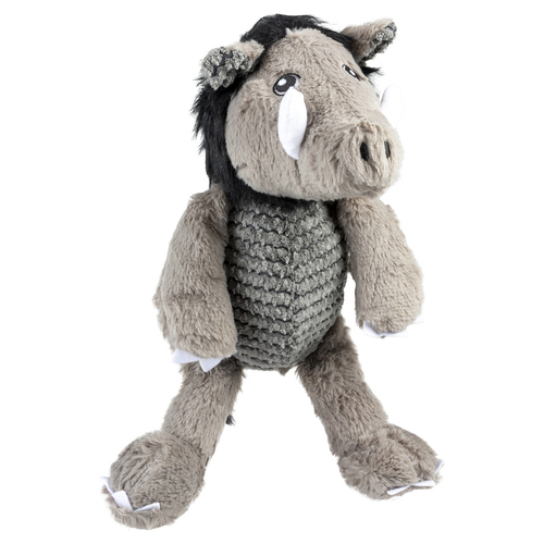 Duvo+ Hundespielzeug Plüsch Warzenschwein tummy grau/schwarz