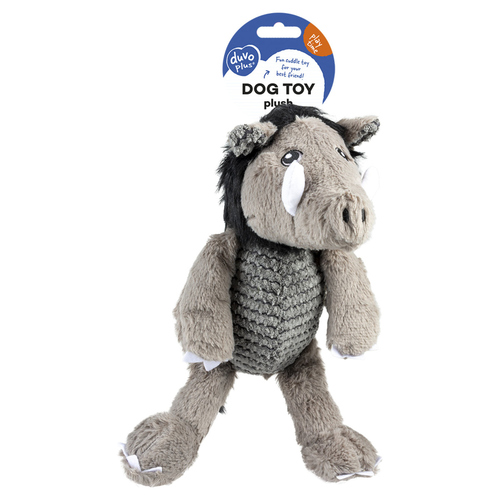 weitere Abbildung Duvo+ Hundespielzeug Plsch Warzenschwein tummy grau/schwarz