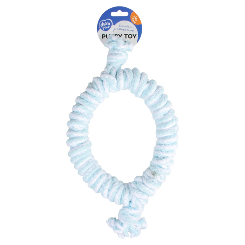 weitere Abbildung Duvo+ Hundespielzeug Puppy Soft Seil Ring blau/wei