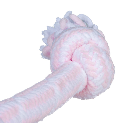 weitere Abbildung Duvo+ Hundespielzeug Puppy Soft Seil mit 2 Knoten rosa/wei