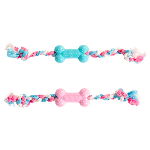 Duvo+ Hundespielzeug Puppy TPR Knochen mit Baumwolle