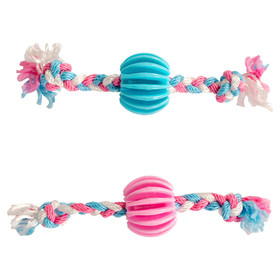 Abbildung Duvo+ Hundespielzeug Puppy TPR Snack Ball mit Baumwolle