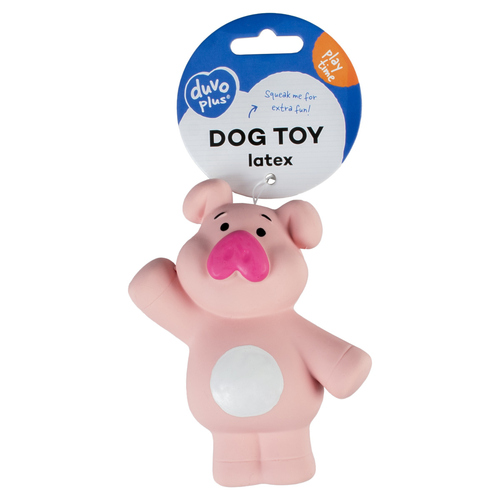 weitere Abbildung Duvo+ Hundespielzeug Schwein Handzeichen aus Latex rosa