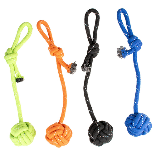 Duvo+ Hundespielzeug Scooby Seil Dummy Ball bunt