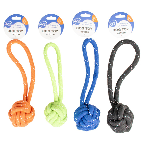 weitere Abbildung Duvo+ Hundespielzeug Scooby Seil Dummy Ball mit Schlaufe bunt