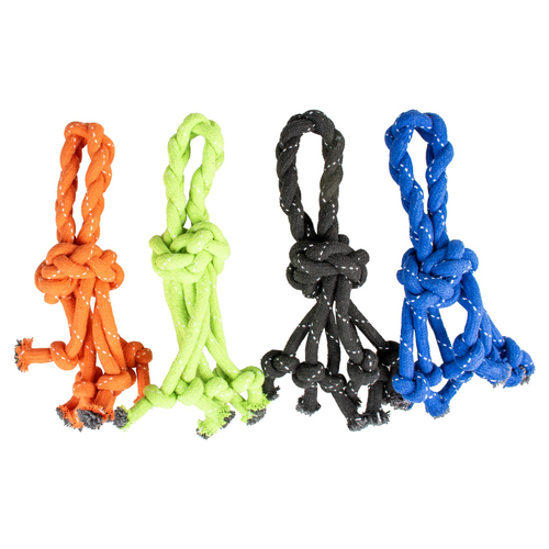 Duvo+ Hundespielzeug Scooby Seil Knot mit Schlaufe bunt