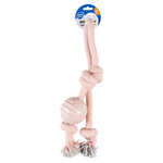 Hundespielzeug Seilschlaufe mit Knoten & Gummiball rosa, Abbildung 13