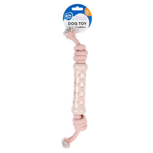 weitere Abbildung Duvo+ Hundespielzeug Seilstock mit Gummiprgung rosa