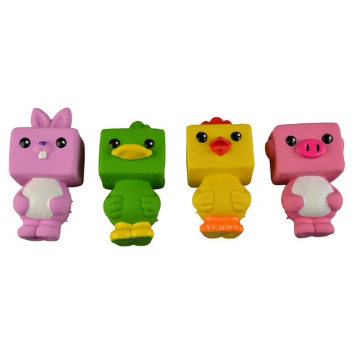 Duvo+ Hundespielzeug Tierköpfe quadratisch Latex