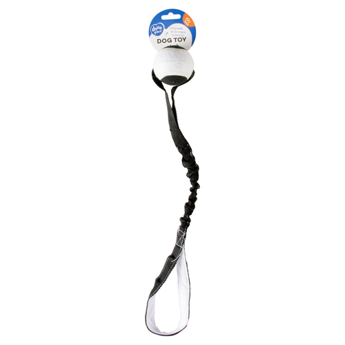 Duvo+ Hundespielzeug Tug n play Ball schwarz, Maße: 55 x 8 x 6,35 cm
