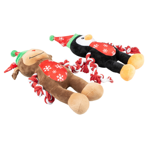 Duvo+ Hundespielzeug Xmas Kuscheltier Pinguin oder Rentier
