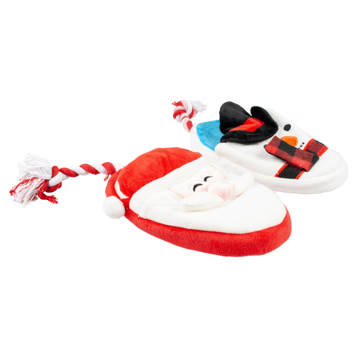 Duvo+ Hundespielzeug Xmas Slipper aus Plüsch