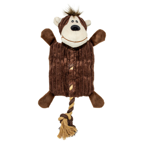 Duvo+ Hundespielzeug Zoo Friends Affe flach braun