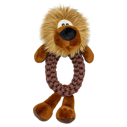 Duvo+ Hundespielzeug Zoo Friends Löwe Ring braun