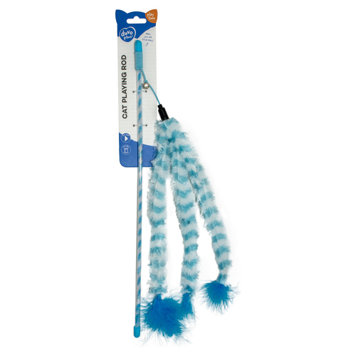weitere Abbildung Duvo+ Katzenangel CatchyFluffy mit Schwanz blau/wei