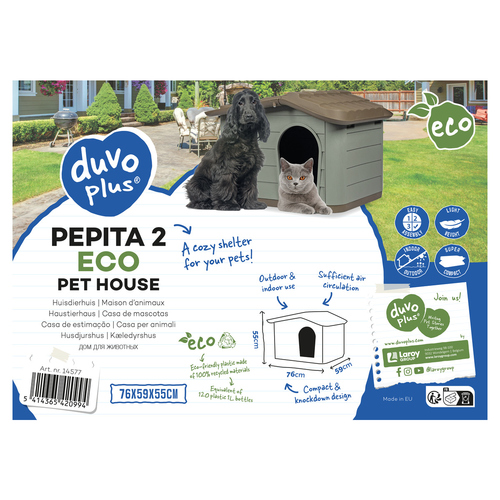 weitere Abbildung Duvo+ Katzenhaus Pepita 2 Exo braun/grn