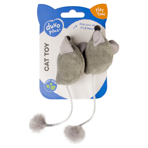 weitere Abbildung Duvo+ Katzenspielzeug Cushy Muse mit Schwanz grau